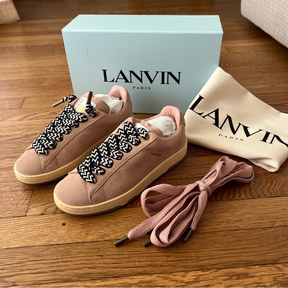 LANVIN SUEDE CURB LITE SNEAKERS - Picture 6 of 12